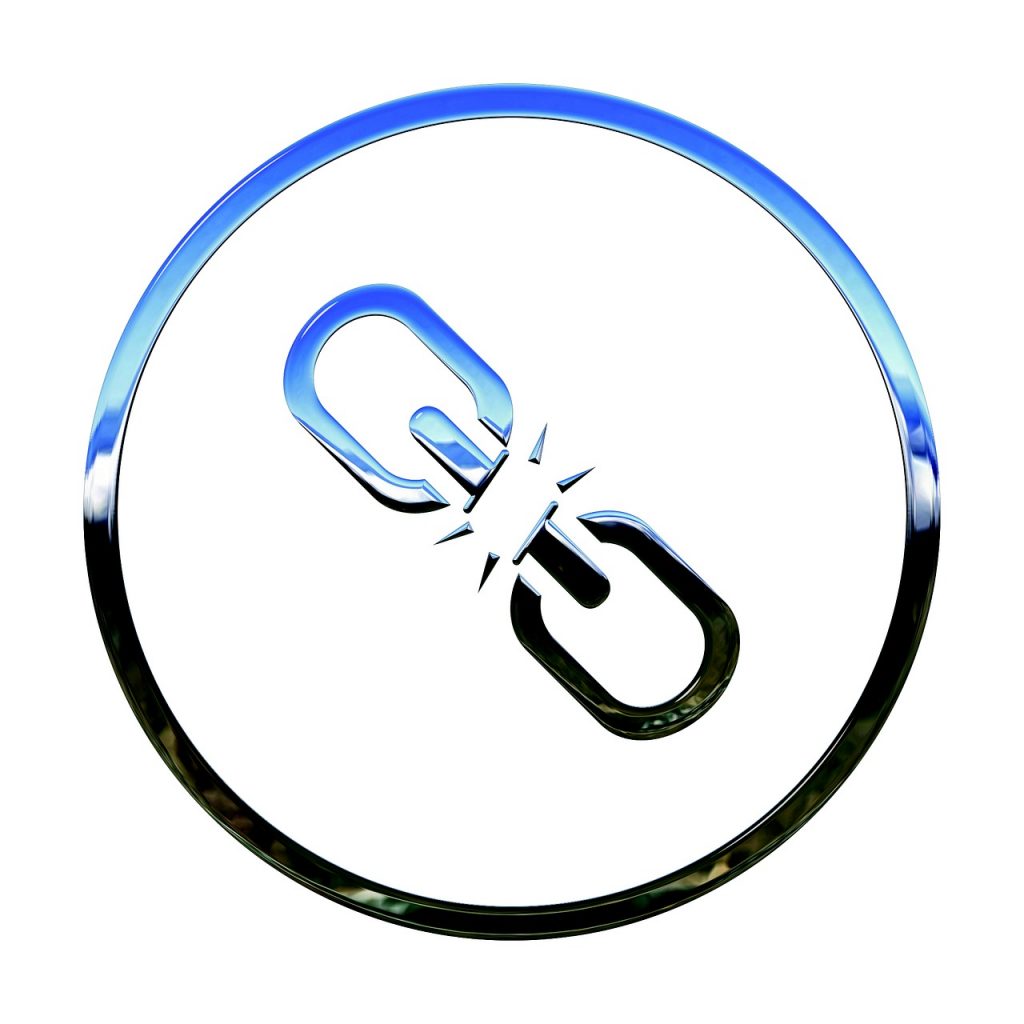 chain icon to simulate website backlinks